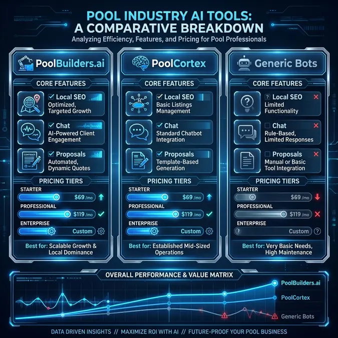 Comparison of ai assistant visibility for pool companies pricing tiers