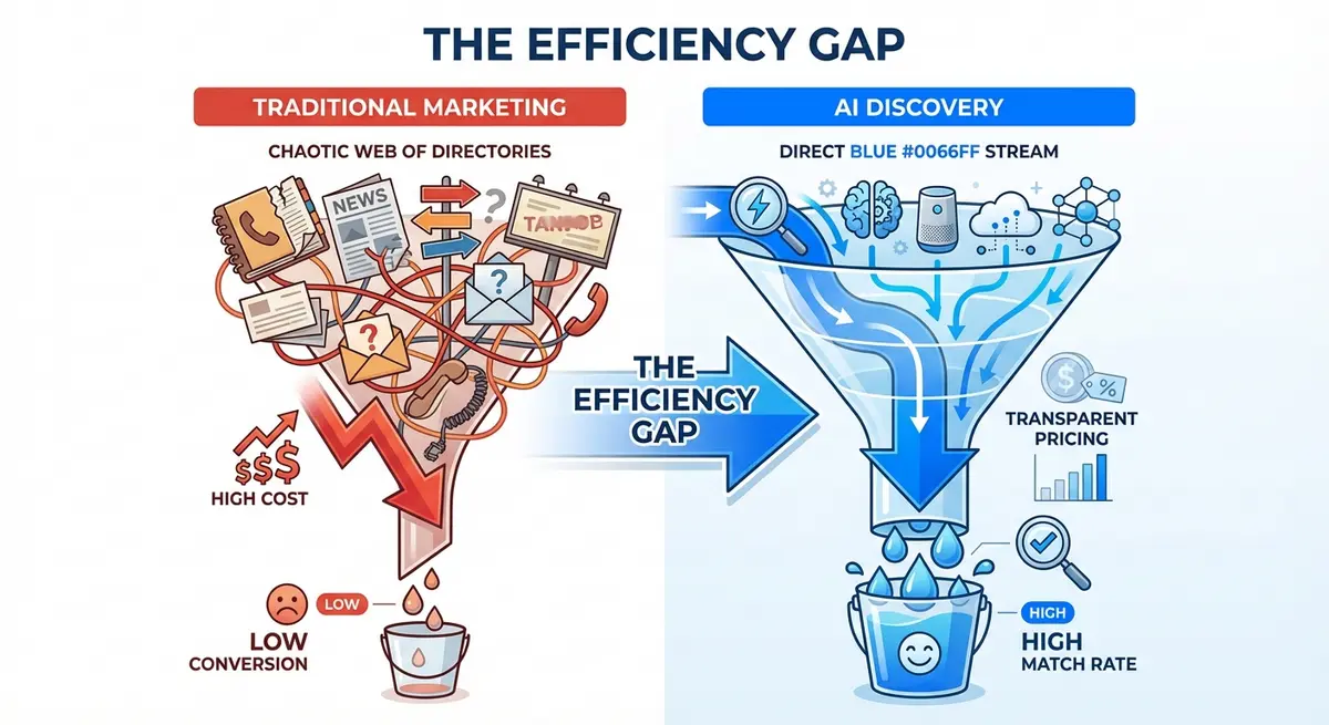 Comparison of Traditional Marketing vs AI Discovery Optimization for Wedding Venues Cost