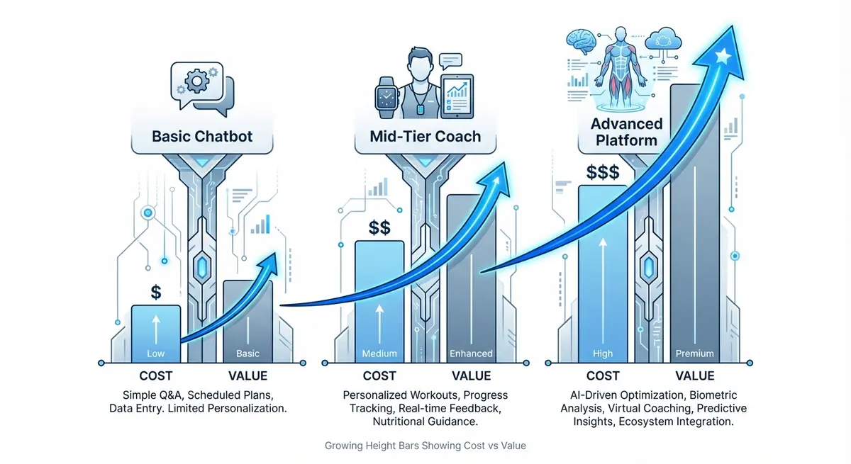 Comparison of ai fitness assistant optimization for gyms cost across different service tiers