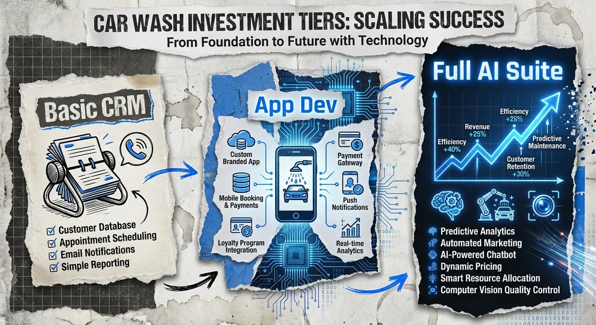 Investment tiers for AI marketing for car washes cost breakdown