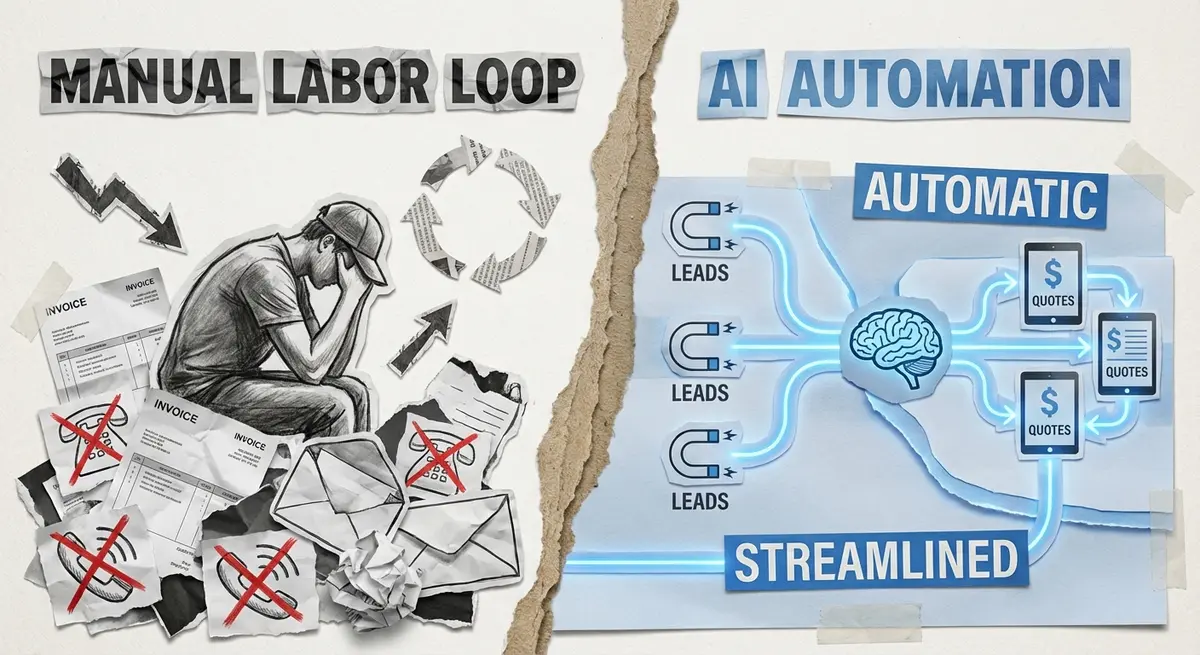 Comparison of manual lead follow-up versus ai marketing for landscapers cost efficiencies