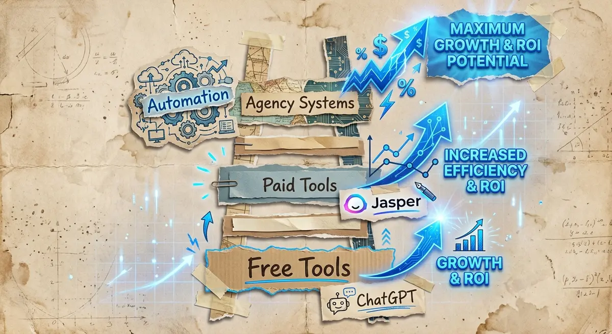 ai marketing for therapy practices pricing models ladder infographic
