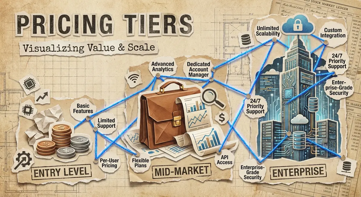 Infographic comparing entry-level vs enterprise AI multivariate testing pricing tiers