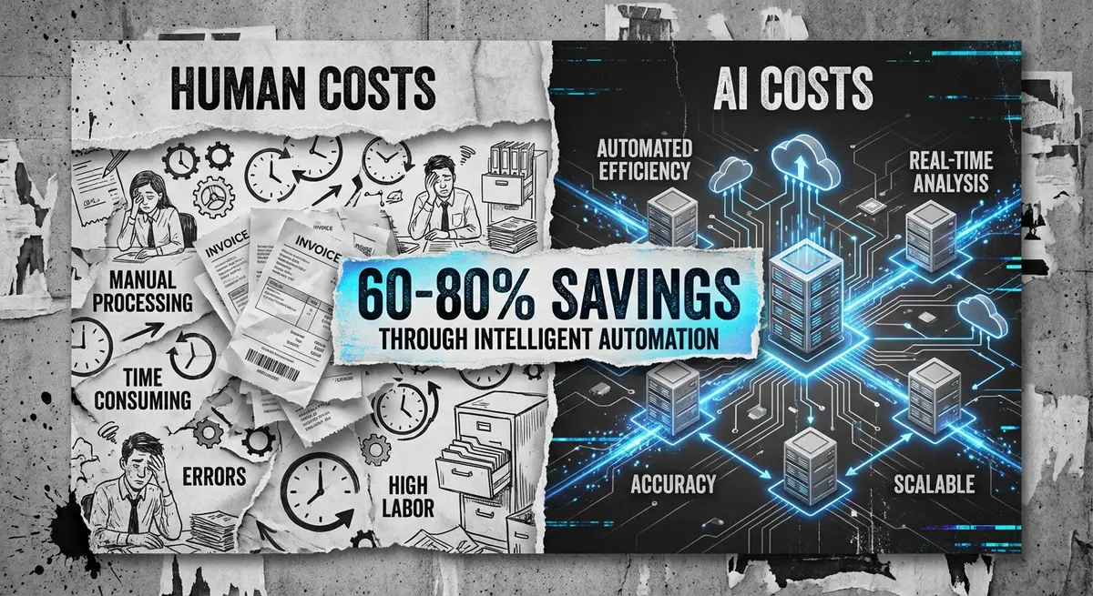 Infographic comparing human receptionist costs to ai pest control agent pricing