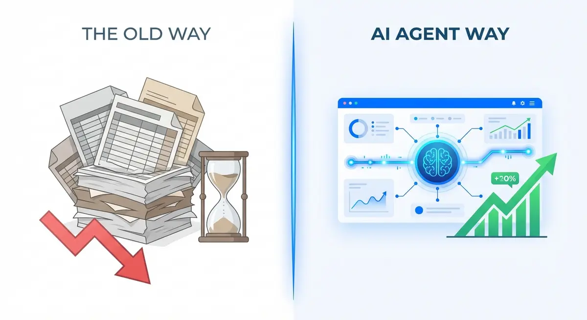 Comparison of manual RV pricing versus AI dealer agent pricing optimization