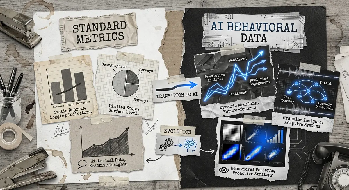 Infographic comparing standard metrics versus AI scroll tracking pricing value