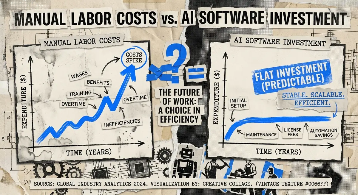 Infographic comparing ai seo software for event venues pricing versus manual marketing costs