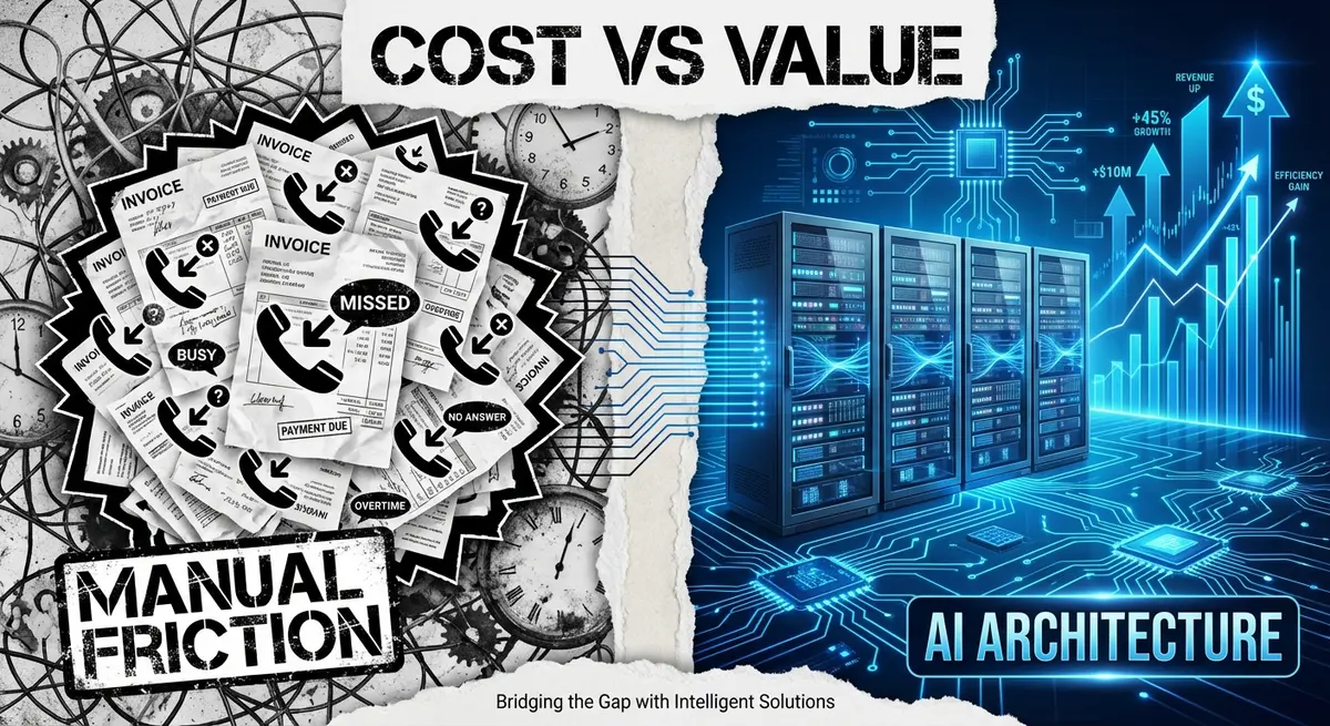 Infographic comparing manual SEO costs versus AI SEO software investment for locksmiths