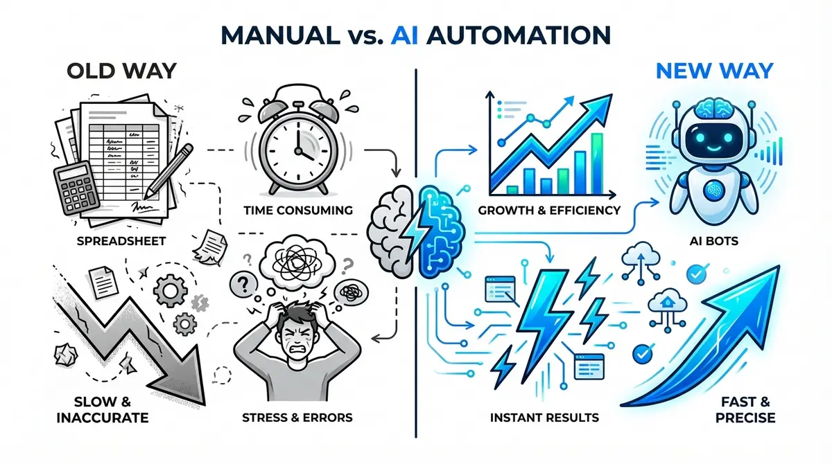 Comparison of manual SEO costs versus AI SEO tool for junk removal companies value