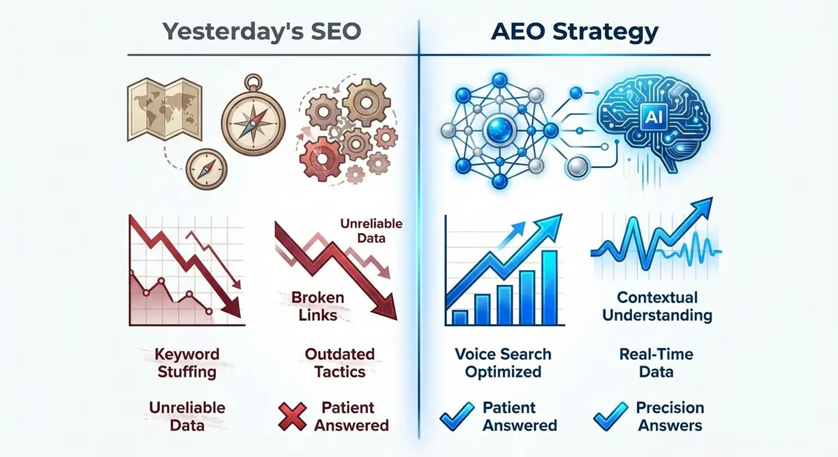 Comparison of traditional SEO costs vs answer engine optimization for chiropractors pricing tiers