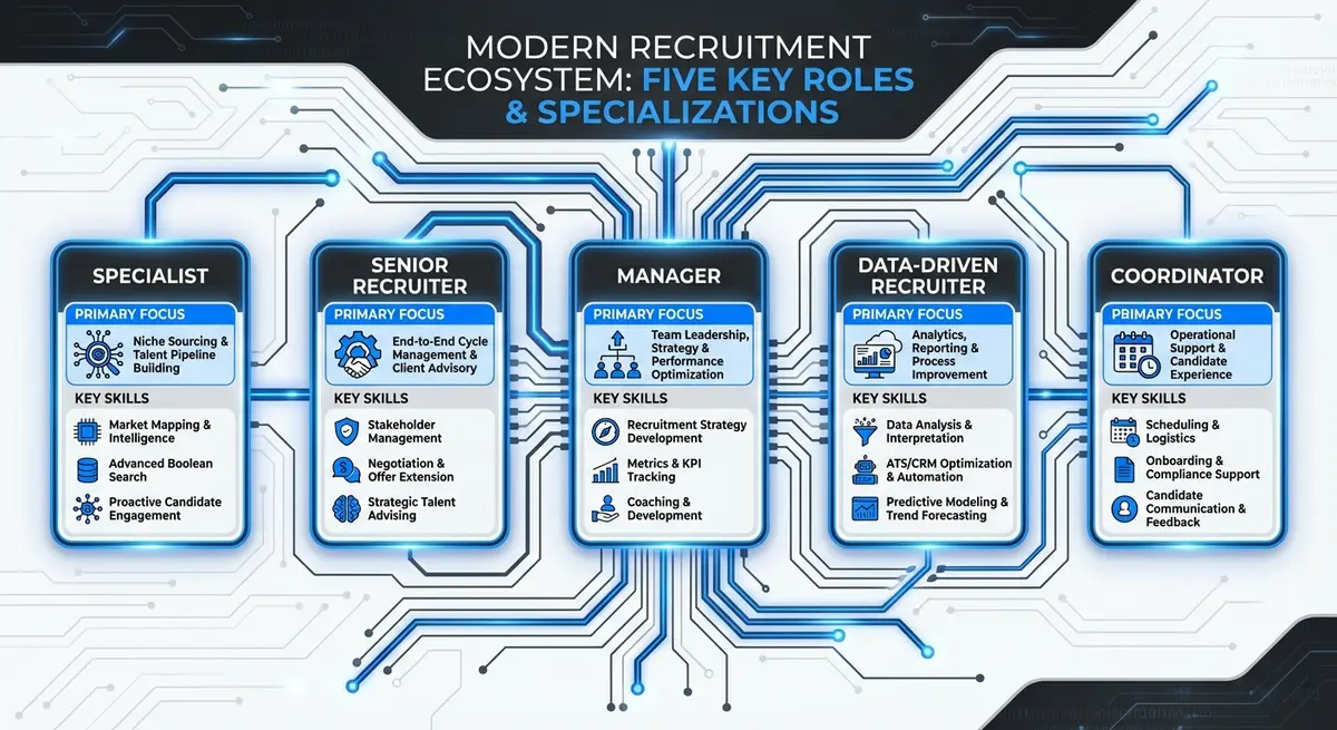 Infographic detailing the best sales recruiting roles at AI companies and their key skills