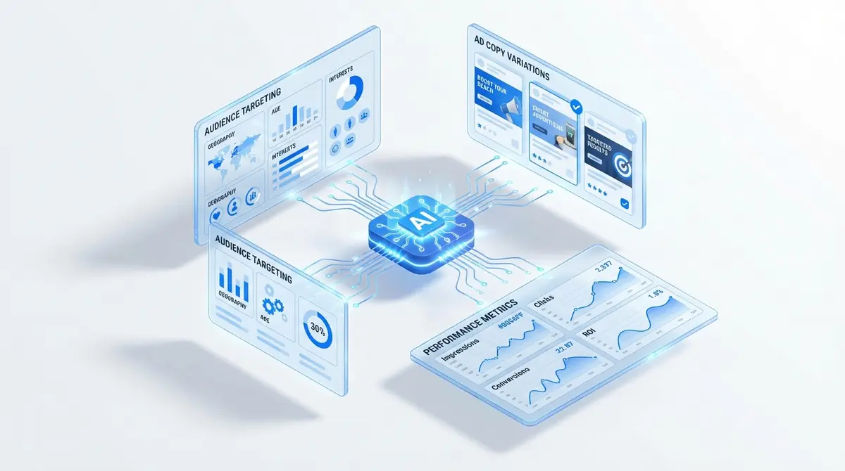 AI optimizing Facebook ad campaigns for insurance lead generation