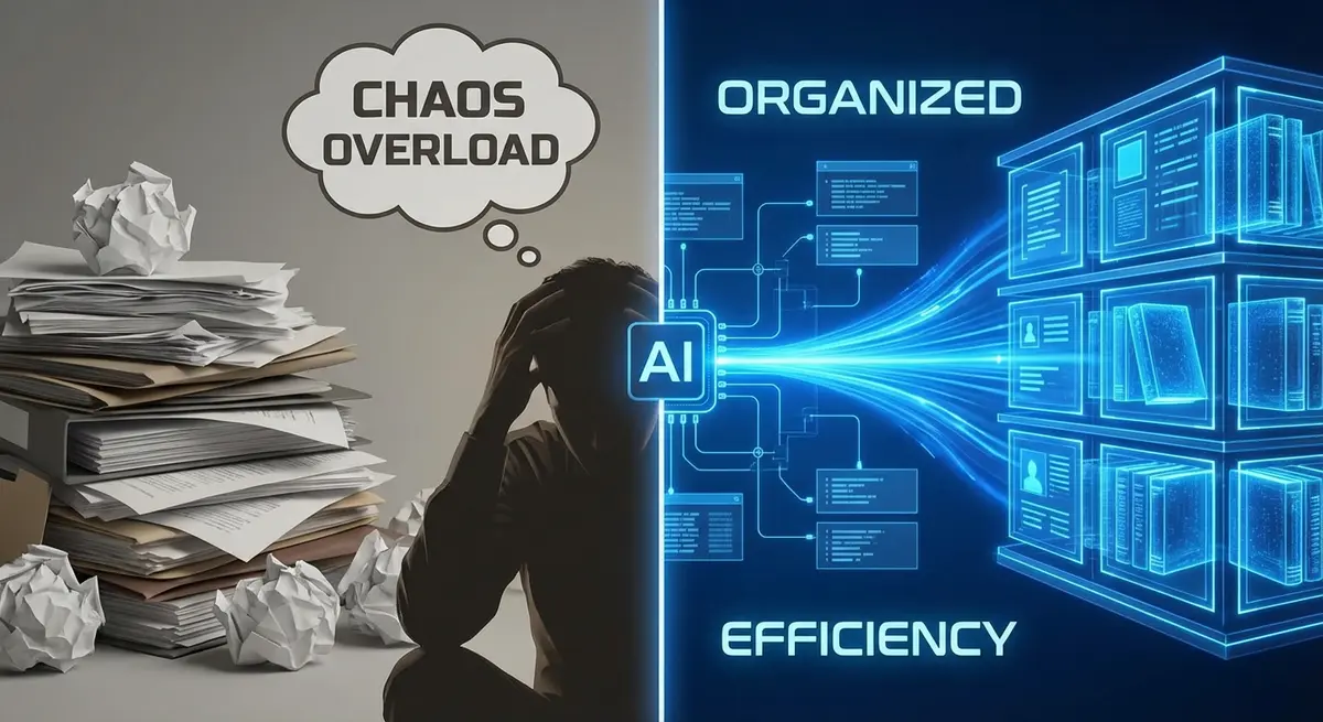 Comparison of manual content creation vs AI-driven glossary automation