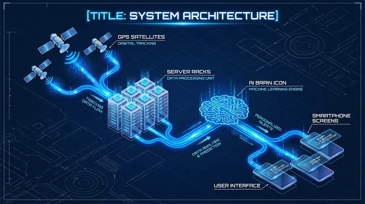 Infographic showing how to develop logistics customer notification system architecture