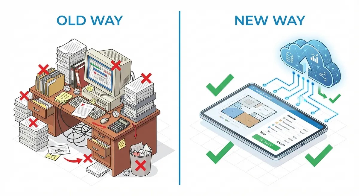 Manual vs automated flooring installation cost estimator app price efficiency comparison