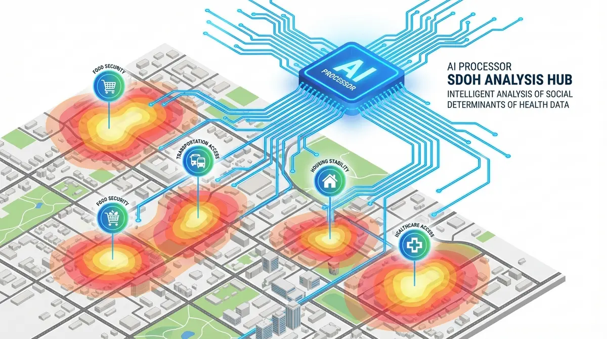 AI integrating SDOH data for geo optimization for healthcare pricing