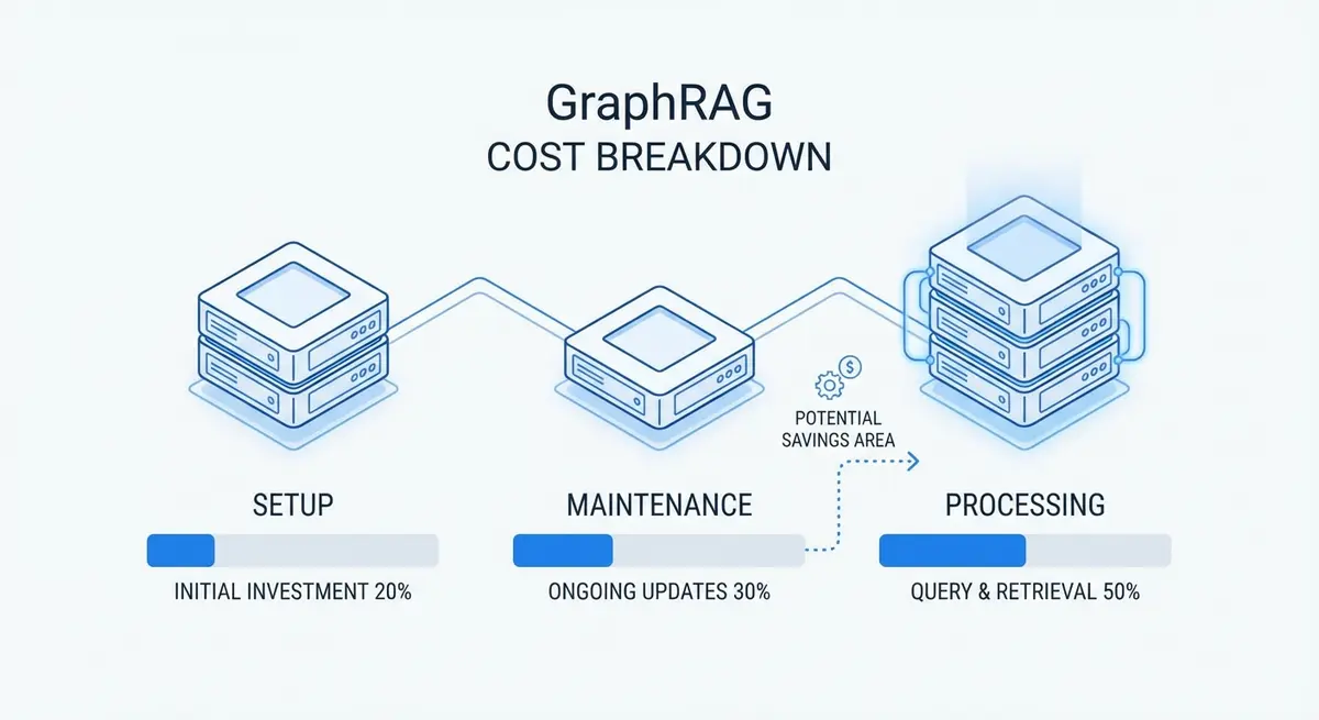 GraphRAG implementation cost for small business breakdown infographic