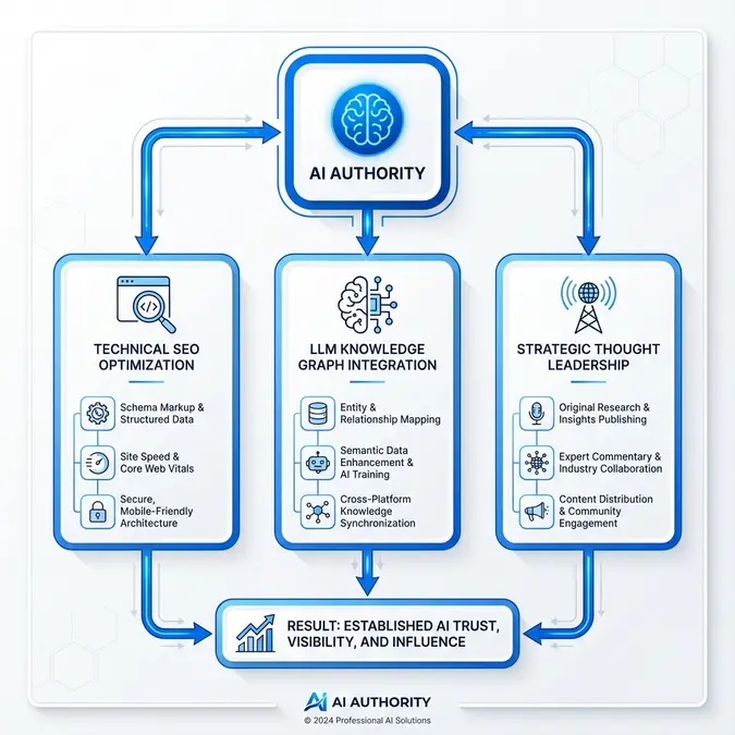 Infographic showing types of leading AI consultants and their focus areas