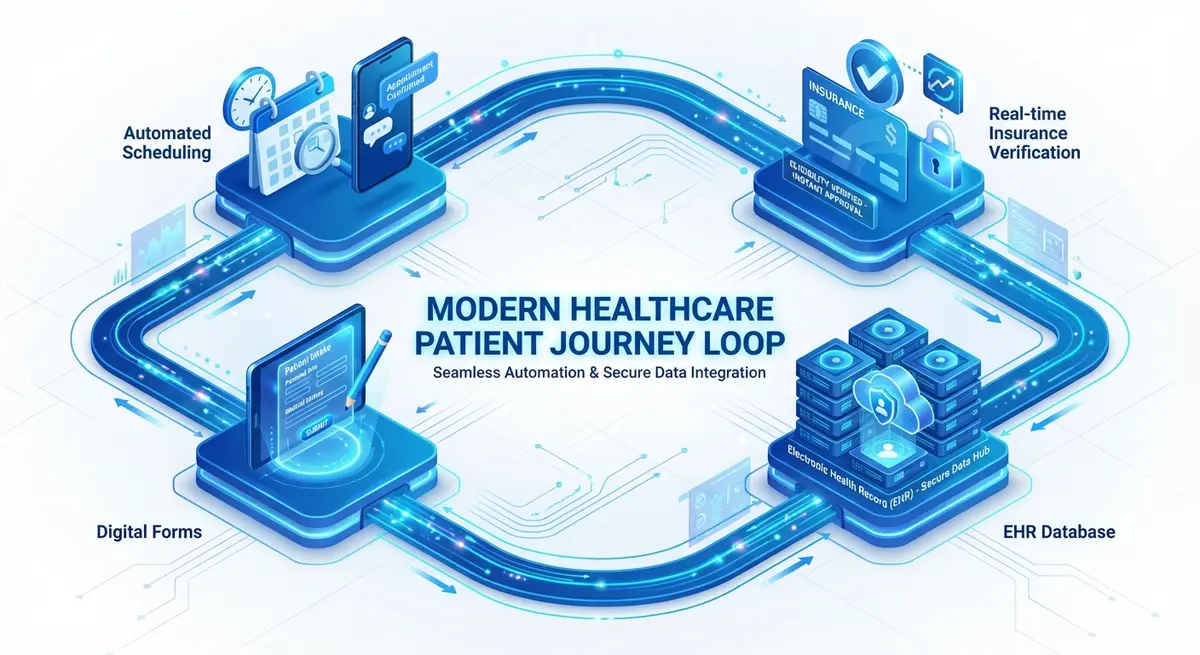 Diagram of key features affecting pricing for patient intake automation system healthcare