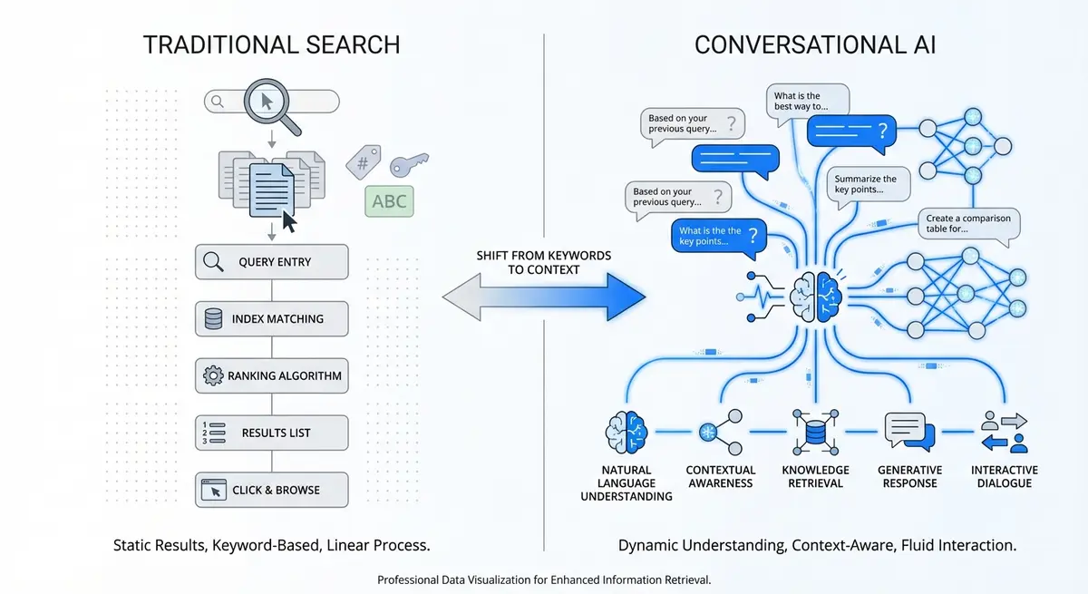 Infographic comparing SearchGPT ads vs ChatGPT ads features and targeting mechanisms