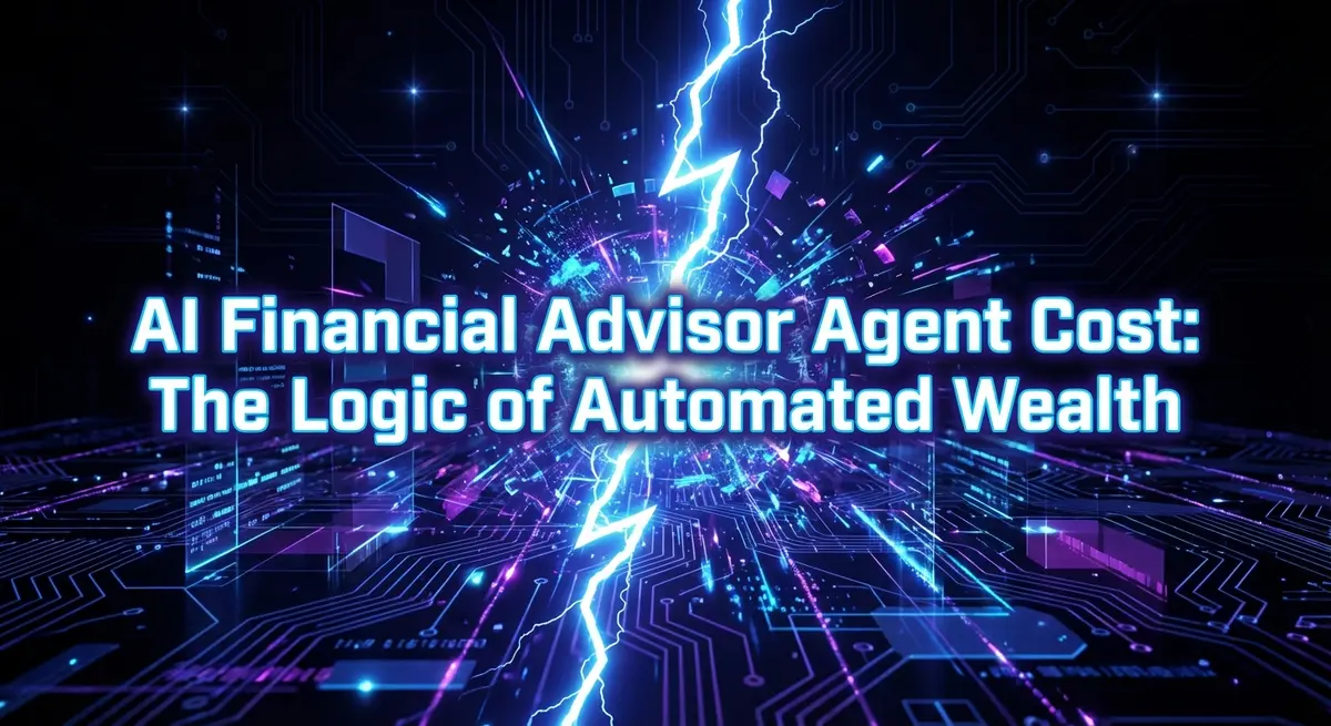 AI financial advisor agent cost vs traditional fees torn paper art