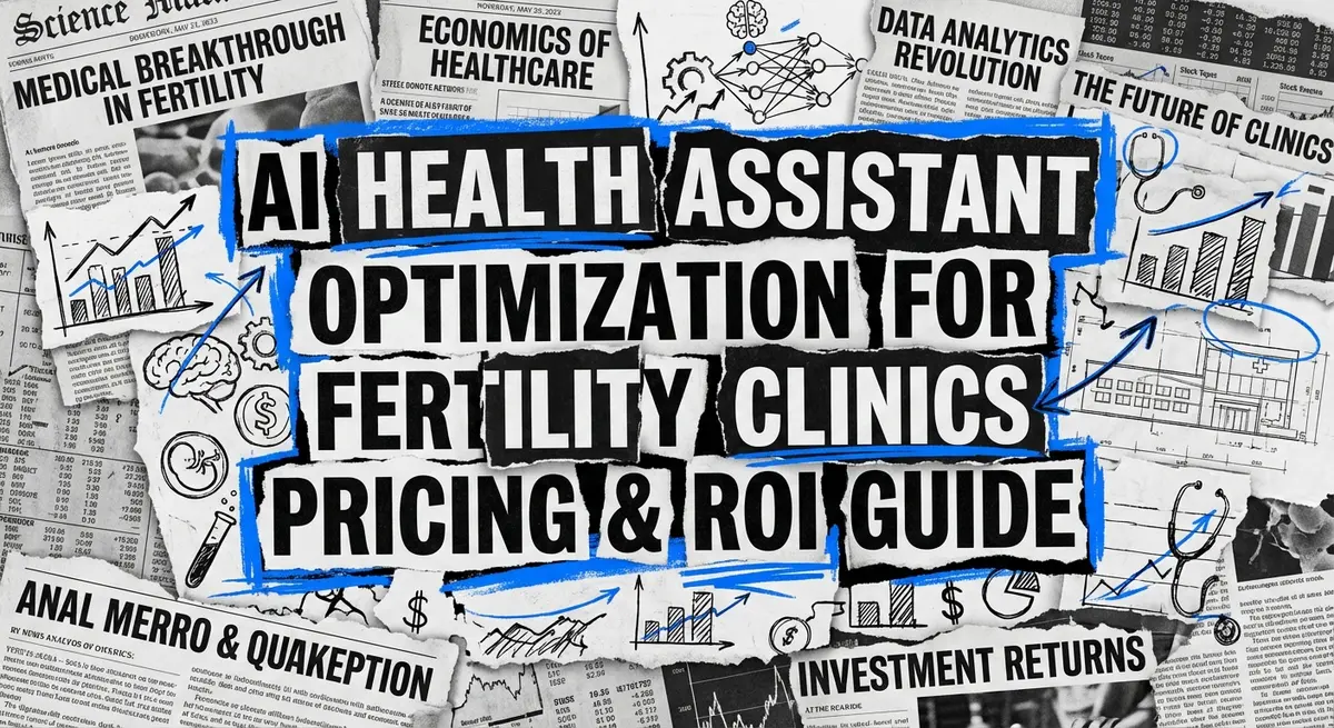 AI health assistant optimization for fertility clinics pricing and ROI guide collage