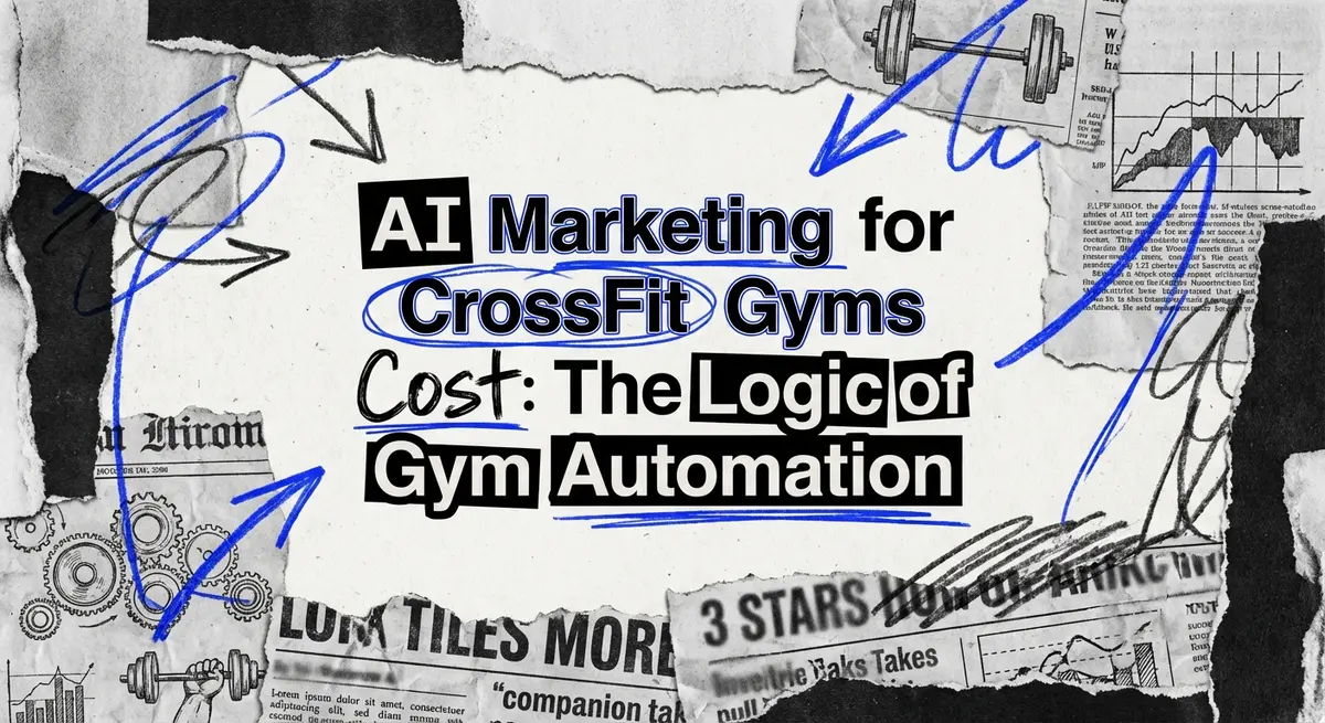 ai marketing for crossfit gyms cost torn paper collage