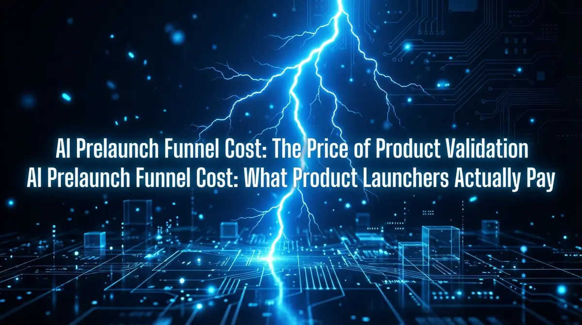 AI Prelaunch Funnel Cost lightning bolt graphic