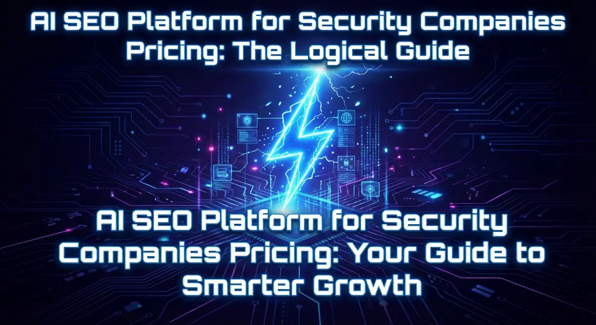 AI SEO platform for security companies pricing lightning style digital art