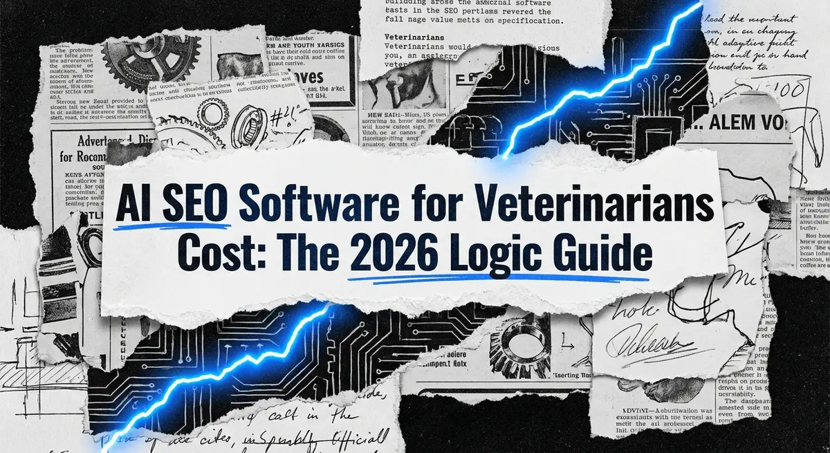 AI SEO software for veterinarians cost collage style