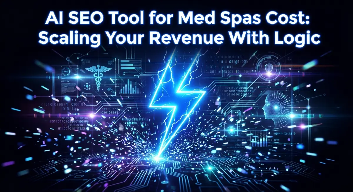 AI SEO Tool for Med Spas Cost lightning bolt graphic