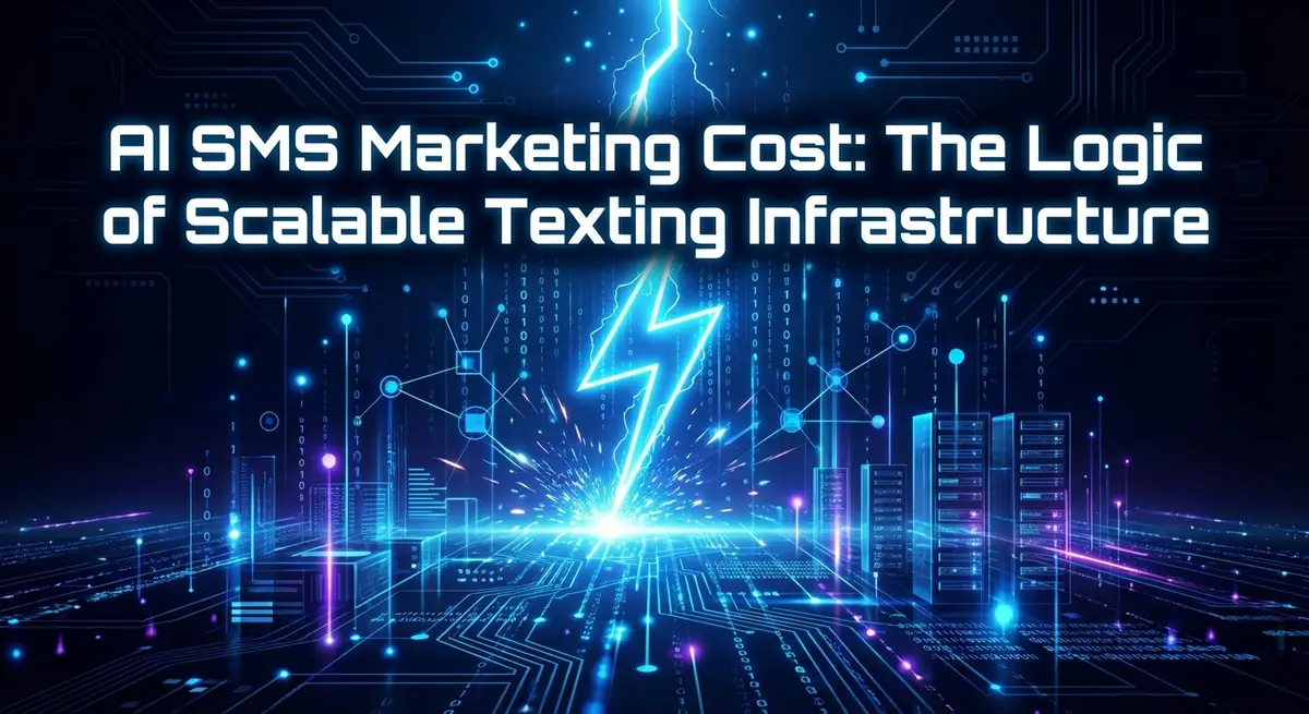 AI SMS Marketing Cost: The Logic of Scalable Texting Infrastructure - Digital lightning visualization