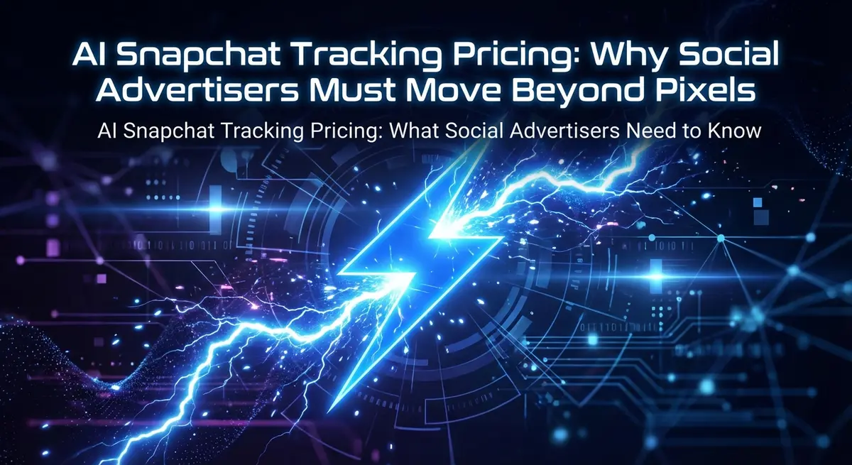 AI Snapchat Tracking Pricing concept art with electric blue lightning