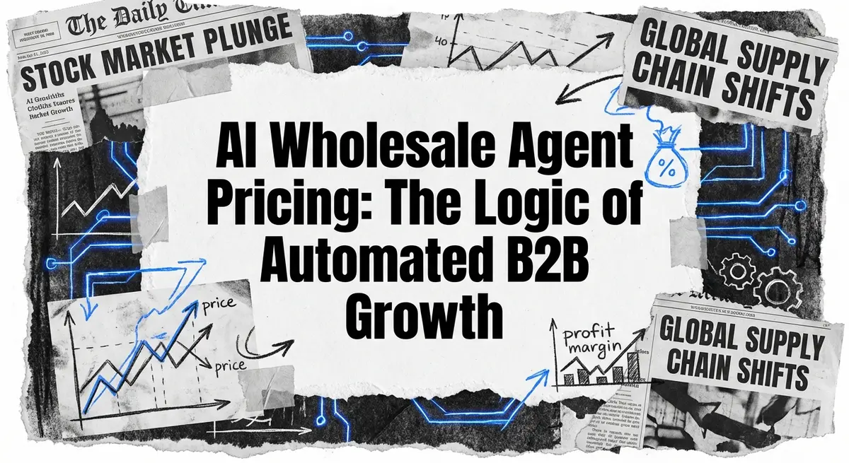 AI wholesale agent pricing dashboard showing dynamic margin adjustments and automated growth metrics