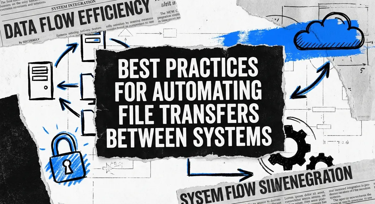 Best practices for automating file transfers between business systems collage style