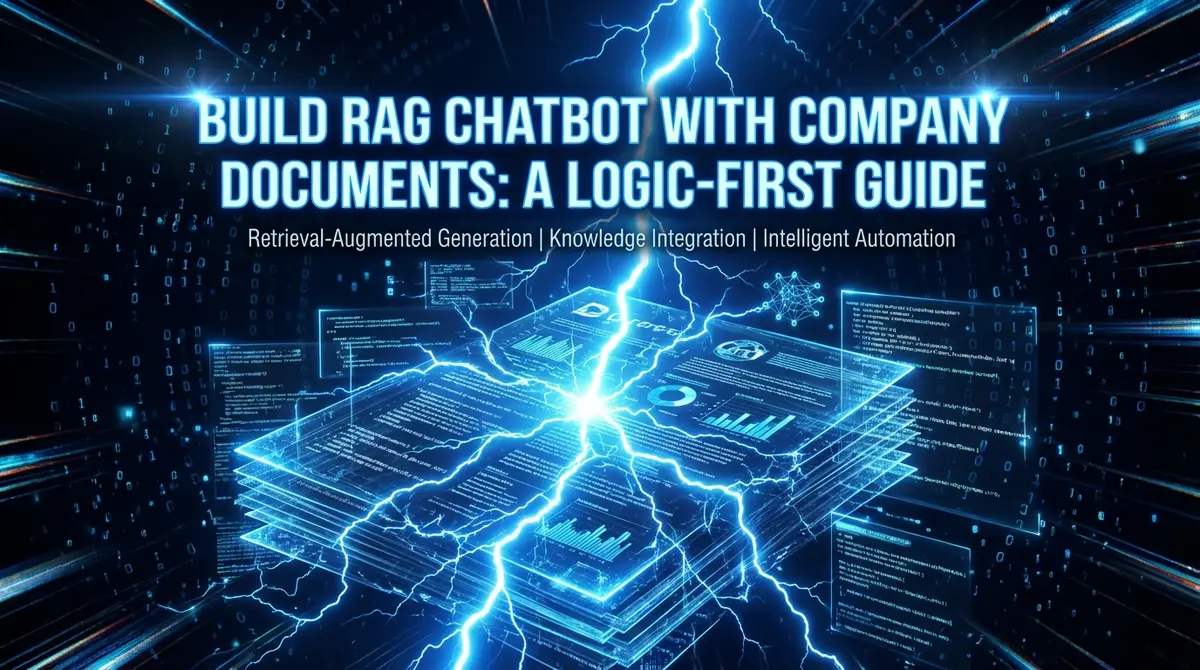 Build RAG Chatbot With Company Documents: A Logic-First Guide featured image with electric blue lightning