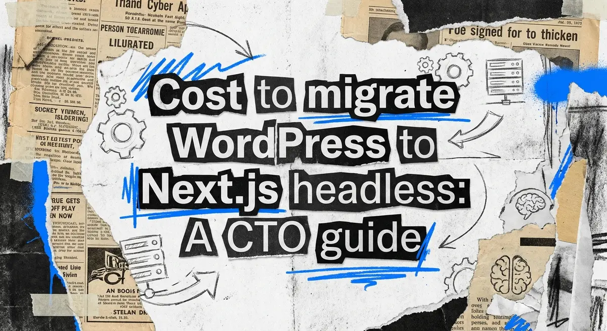 Cost to migrate WordPress to Next.js headless digital transformation collage