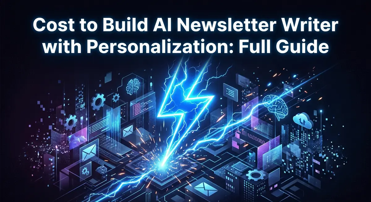 Cost to build AI newsletter writer with personalization digital art lightning style