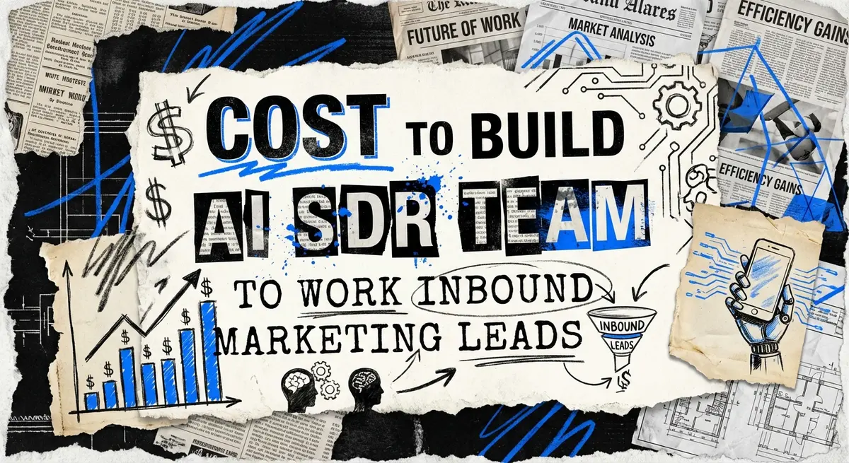 Cost to build ai sdr team to work inbound marketing leads collage style