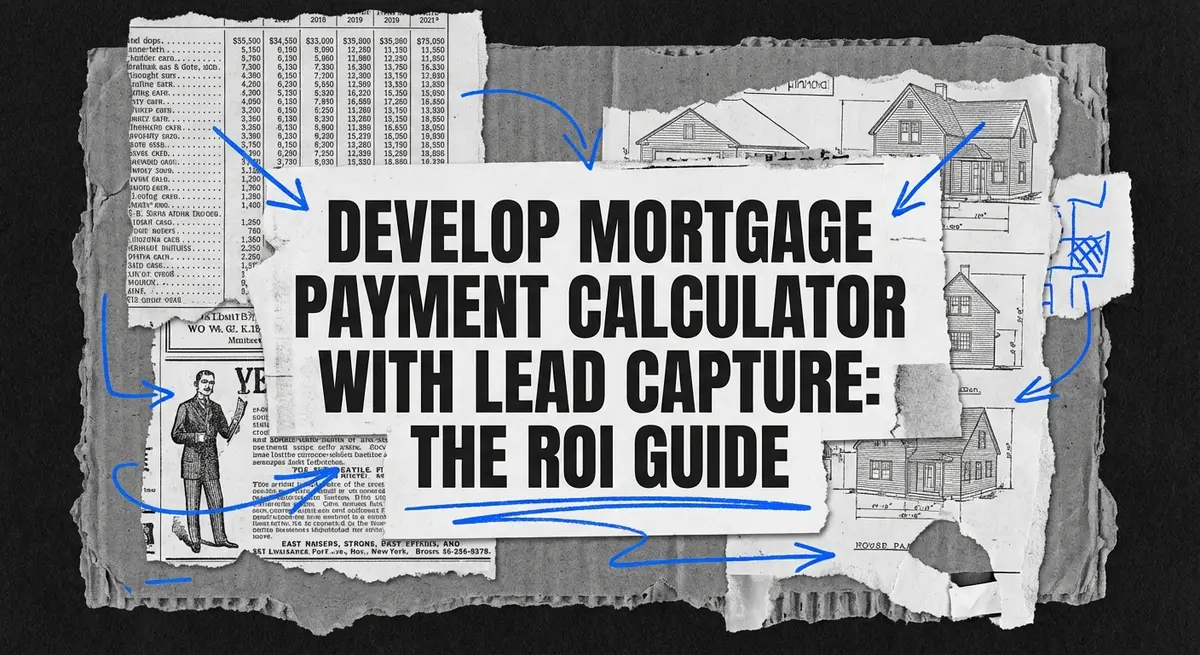 Develop Mortgage Payment Calculator with Lead Capture torn paper collage art