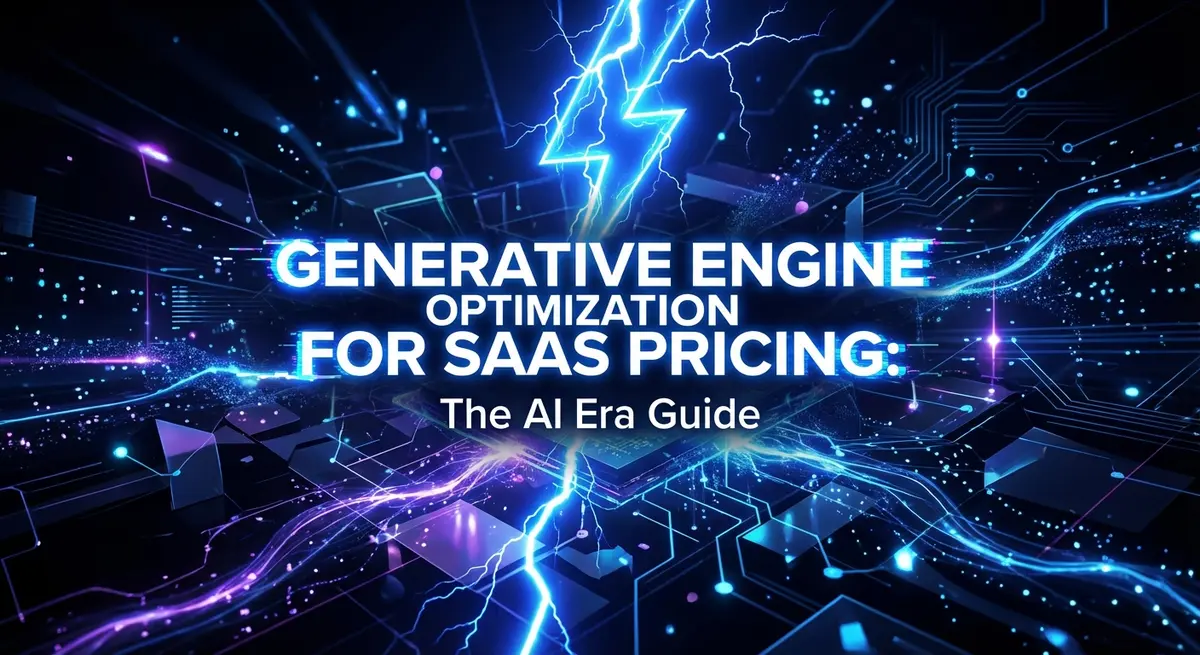 Generative engine optimization for saas pricing lightning concept art