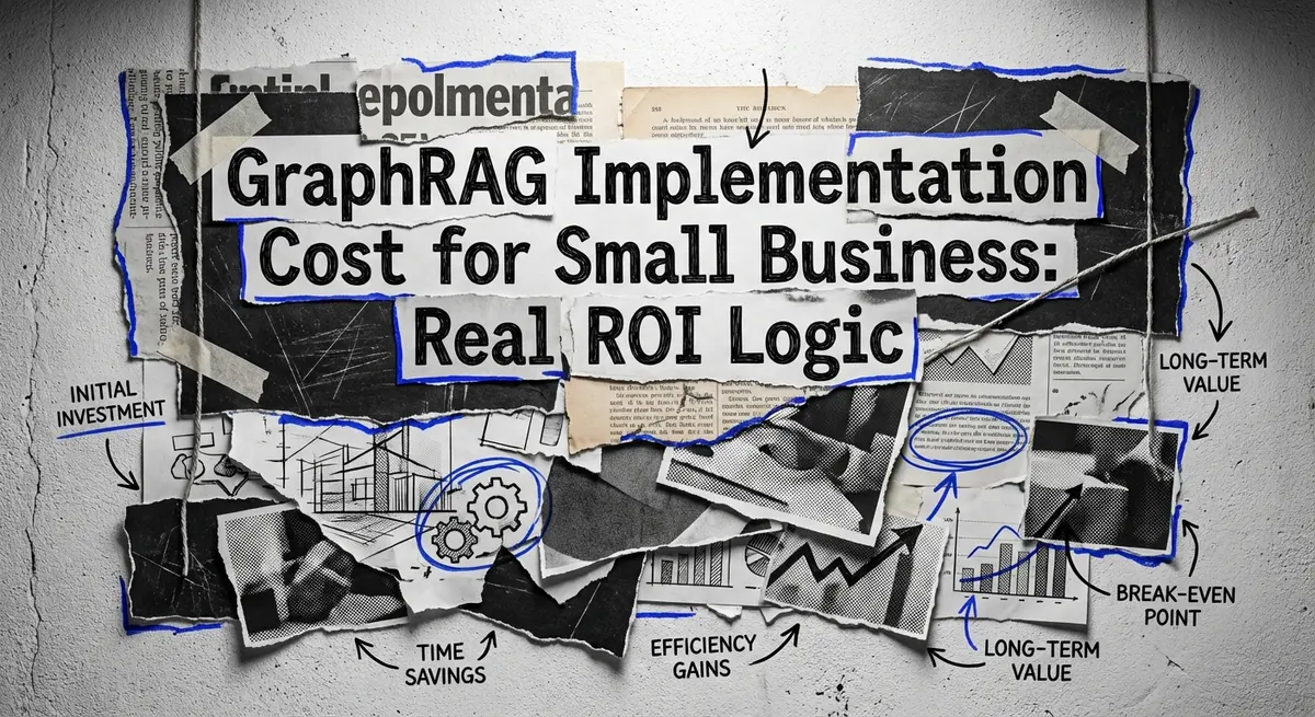 GraphRAG implementation cost for small business torn paper collage art