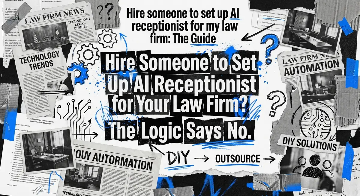 Hire someone to set up AI receptionist for my law firm collage art