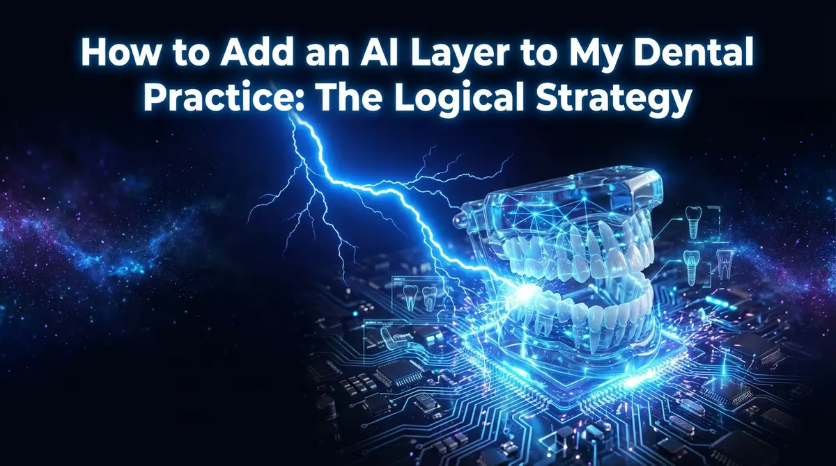 How to add an ai layer to my dental practice featured image with digital tooth and lightning