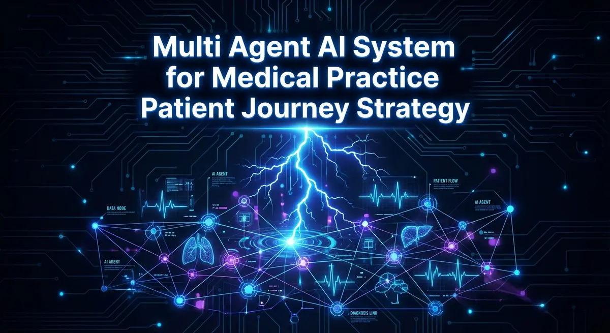 Multi Agent AI System for Medical Practice Patient Journey featured image with electric blue lightning