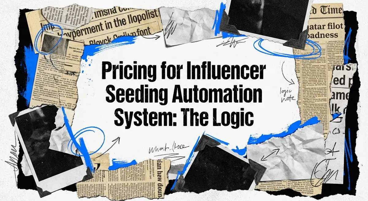 pricing for influencer seeding automation system logic collage