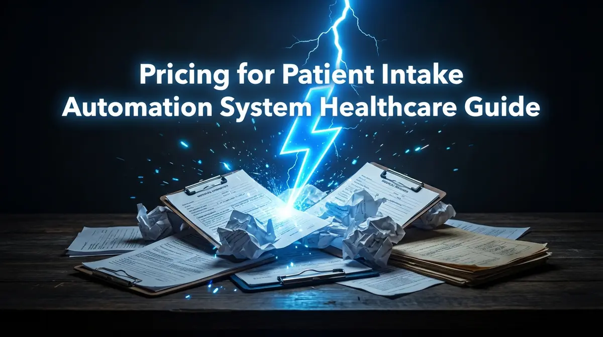 Pricing for patient intake automation system healthcare featured image showing digital transformation