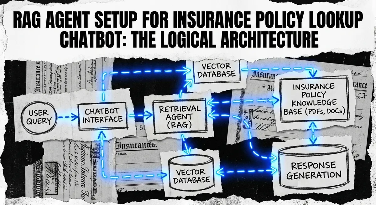 RAG Agent Setup for Insurance Policy Lookup Chatbot: The Logical Architecture collage
