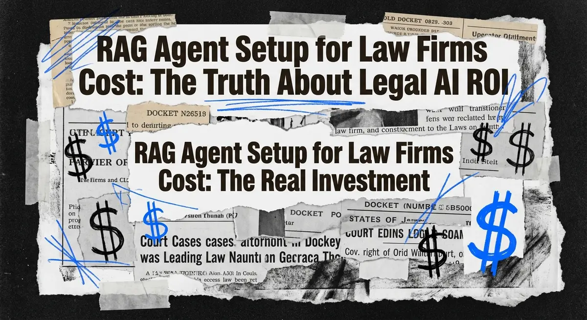 rag agent setup for law firms cost torn paper collage