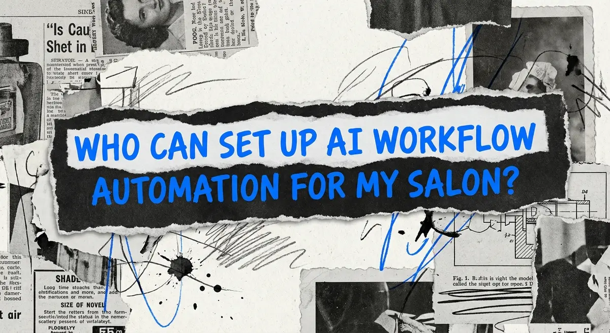 Who can set up ai workflow automation for my salon business concept art torn paper style